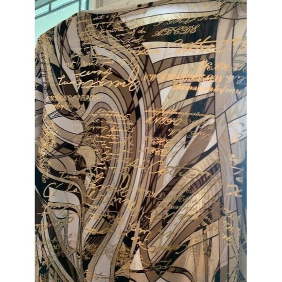 Allison Dailey Sz Large Top 3/4 Sleeve Glitzy Travel Cruise Coastal - Picture 14 of 16